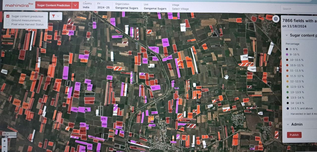The advanced technology uses multispectral satellite data to assess the vegetation index of sugarcane crops while factoring in weather conditions.